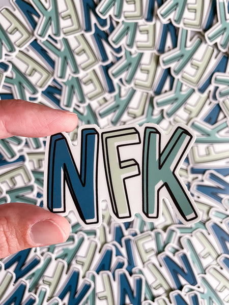 NFK Blue and Green Sticker