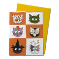Cats In Costume Halloween Card