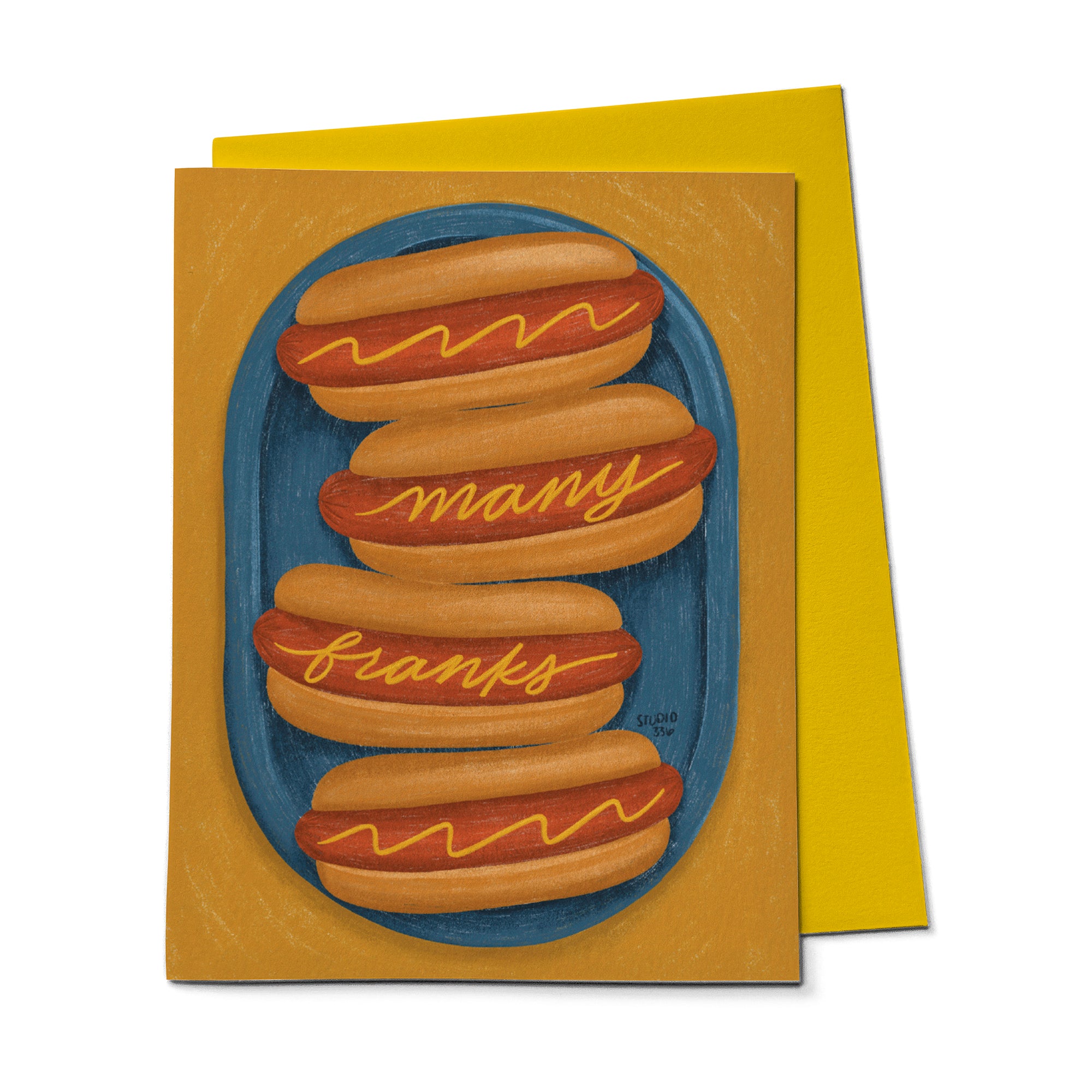 Many Franks Hot Dog Tray Card