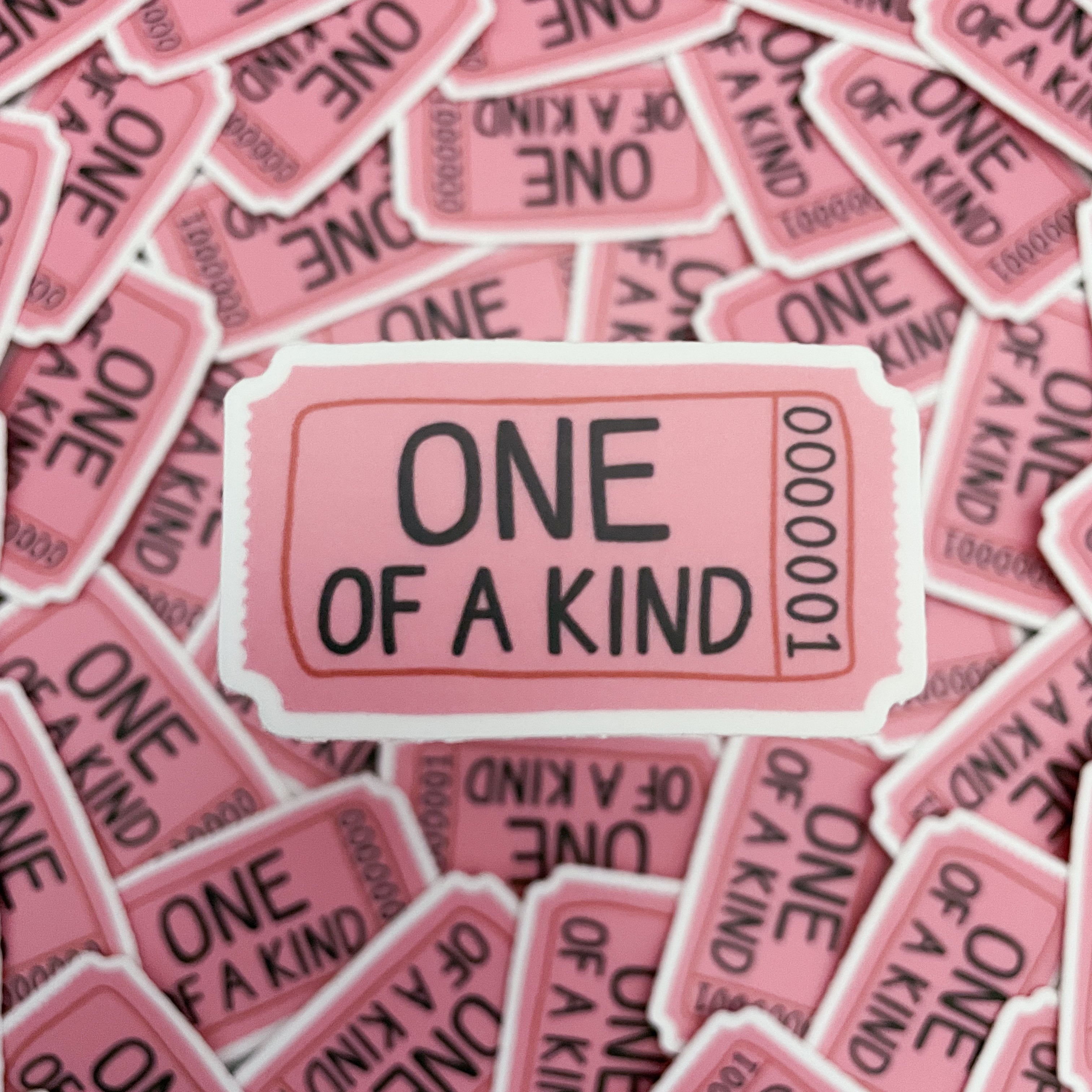 One Of A Kind Ticket Sticker