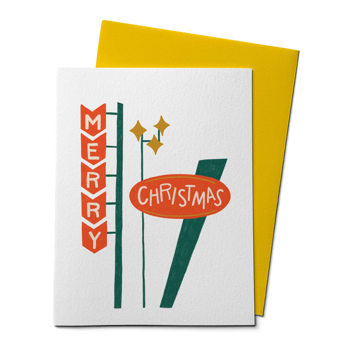 Merry Christmas Retro Card