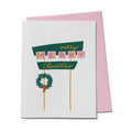 Merry Merry Christmas Retro Card
