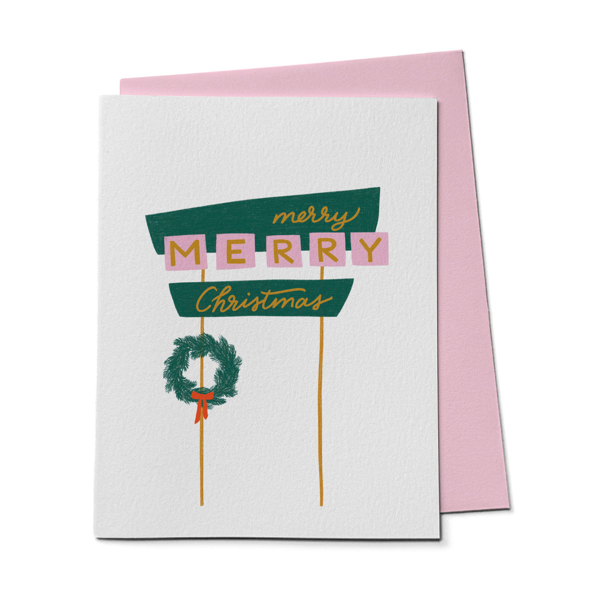 Merry Merry Christmas Retro Card