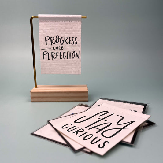 Progress Over Perfection Canvas Banner