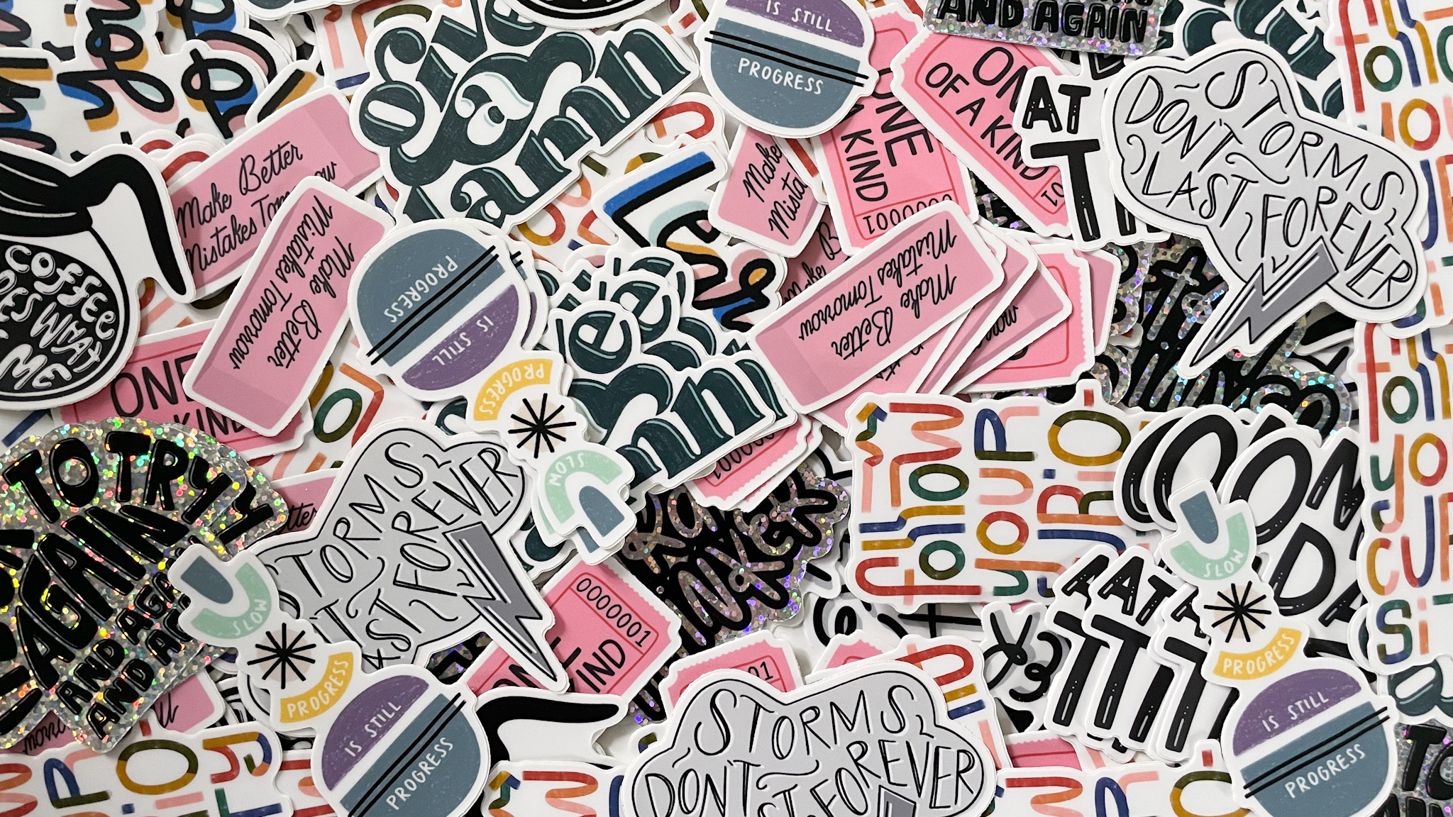 Layers of stickers