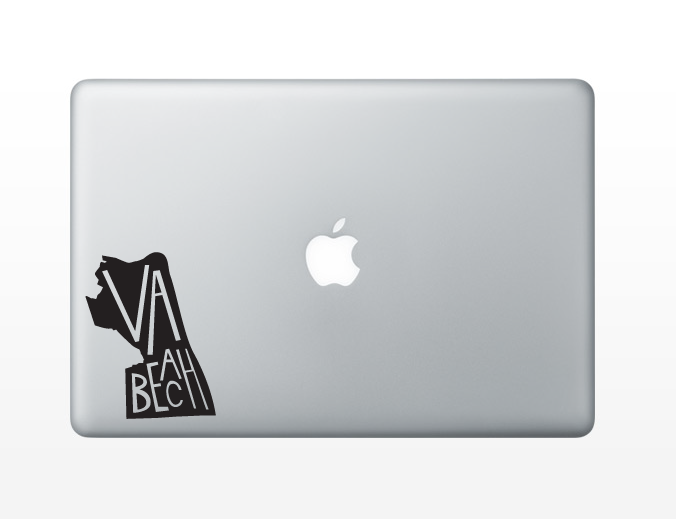 Virginia Beach Lettered Decal Decal