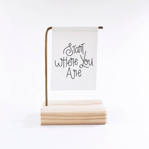 Start Where You Are Standing Banner