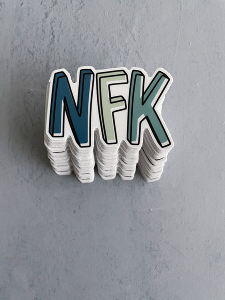 NFK Blue and Green Sticker